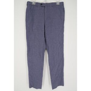 Sid Mashburn Men's 30x30 Blue Solid Cotton Twill Sport Pants Trousers